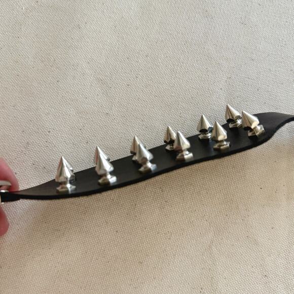 Y2K Volcanic Rock Cross Bracelet Black Beads 8-9 Inch Unisex Streetwear - Picture 6 of 9